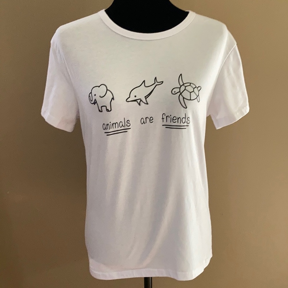 Animals are Friends SHEIN T-Shirt